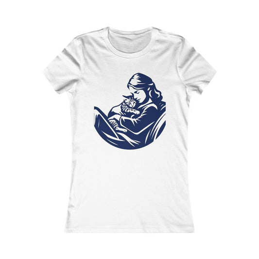 Tee Shirt - The Cat Mother protecting her cat