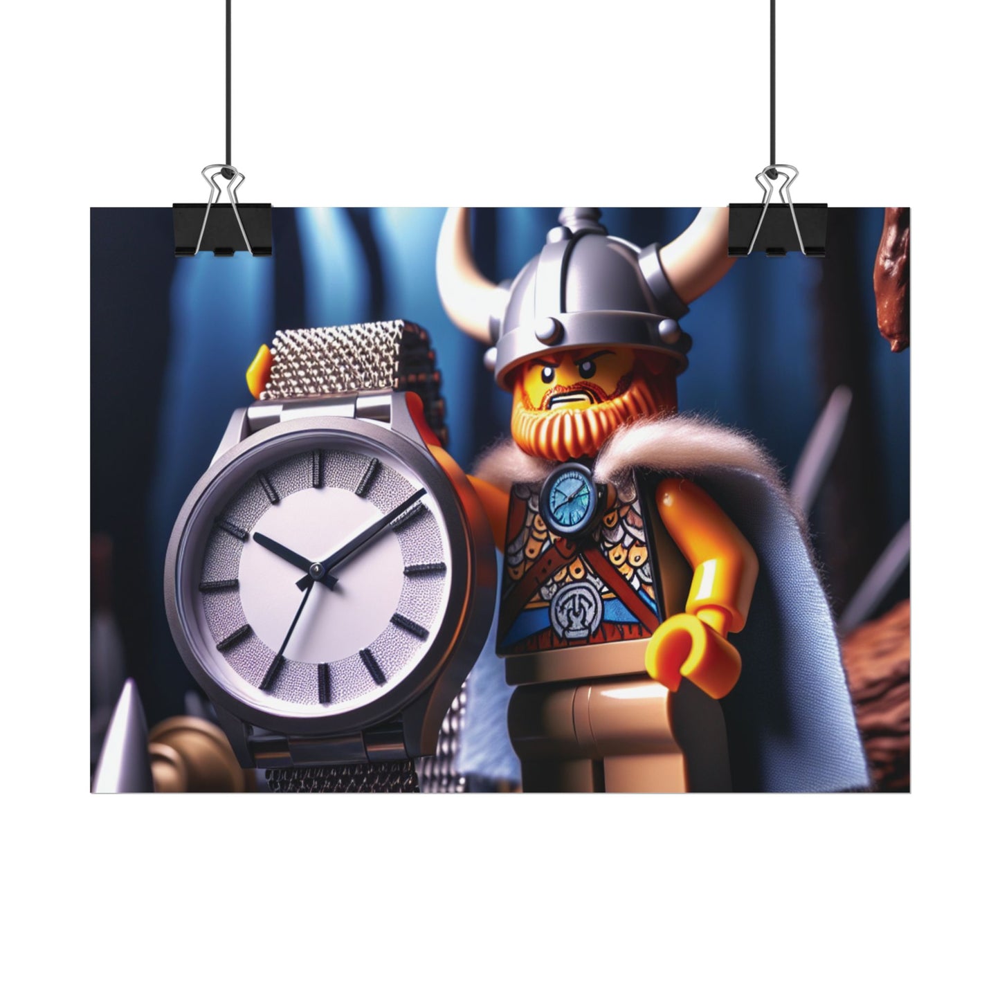 Poster Print - Viking with Watch Shield Design